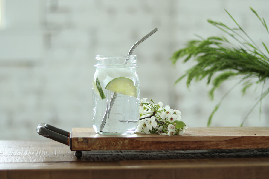 Small earth day glass straws